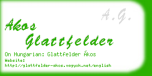 akos glattfelder business card